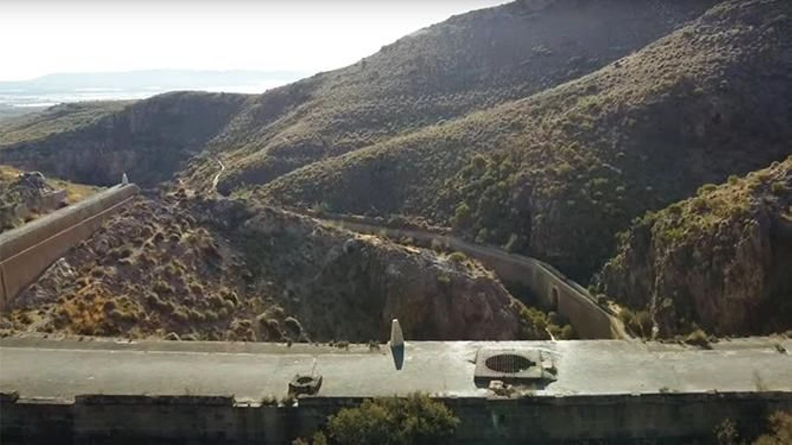 La presa a vista de dron