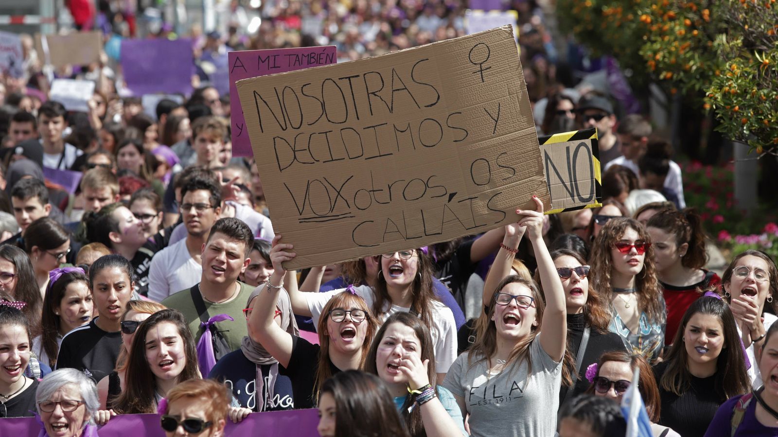 Imágenes de la manifestación  por el Día de la Mujer en Algeciras