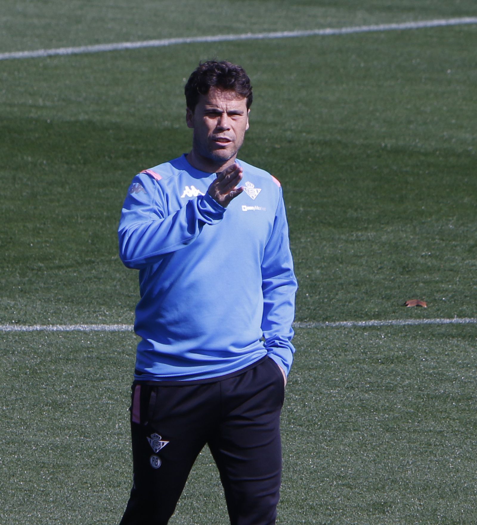 Rubi, durante el entrenamiento de ayer en la ciudad deportiva.