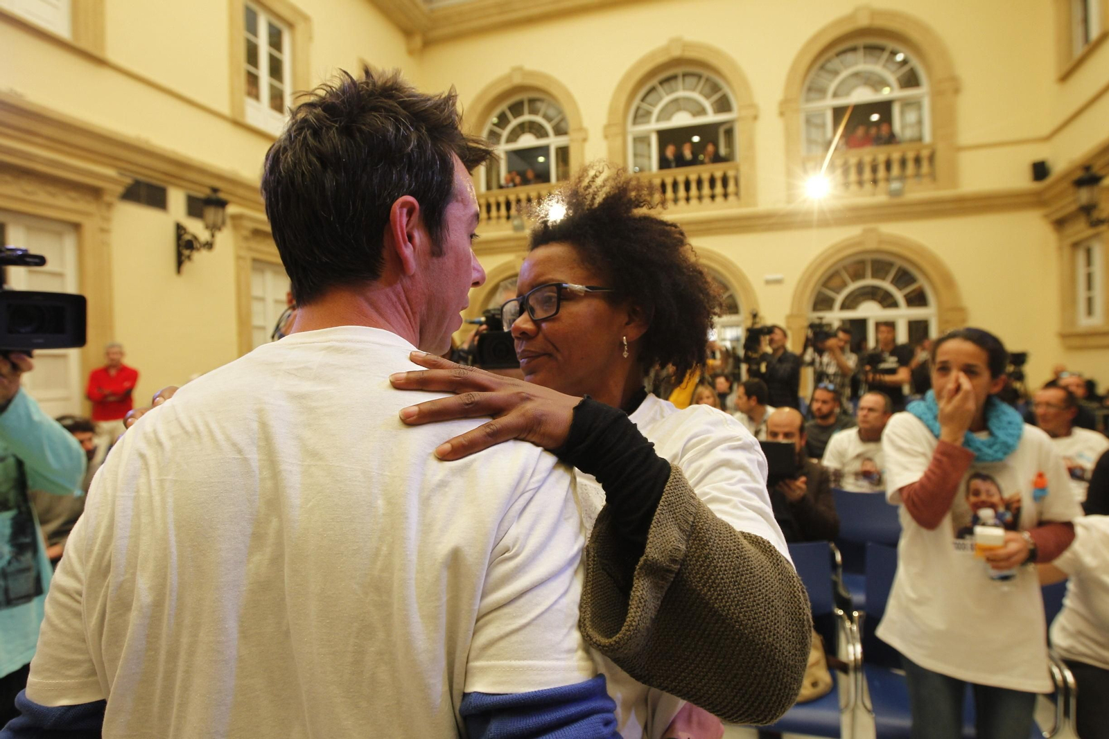 Ana Julia Quezada, días antes de ser detenida, tras la multitudinaria manifestación pro Gabriel en Almería.