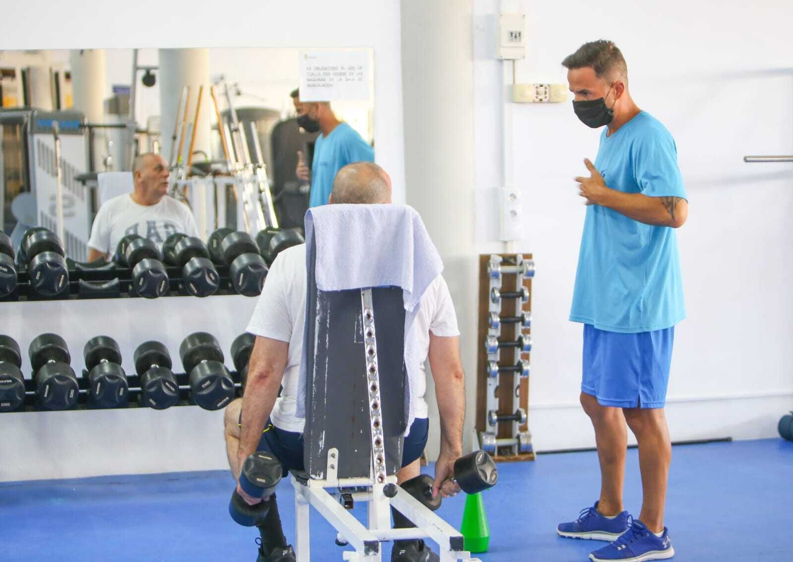 Sala de musculación de Bahía Sur, hace unos meses.