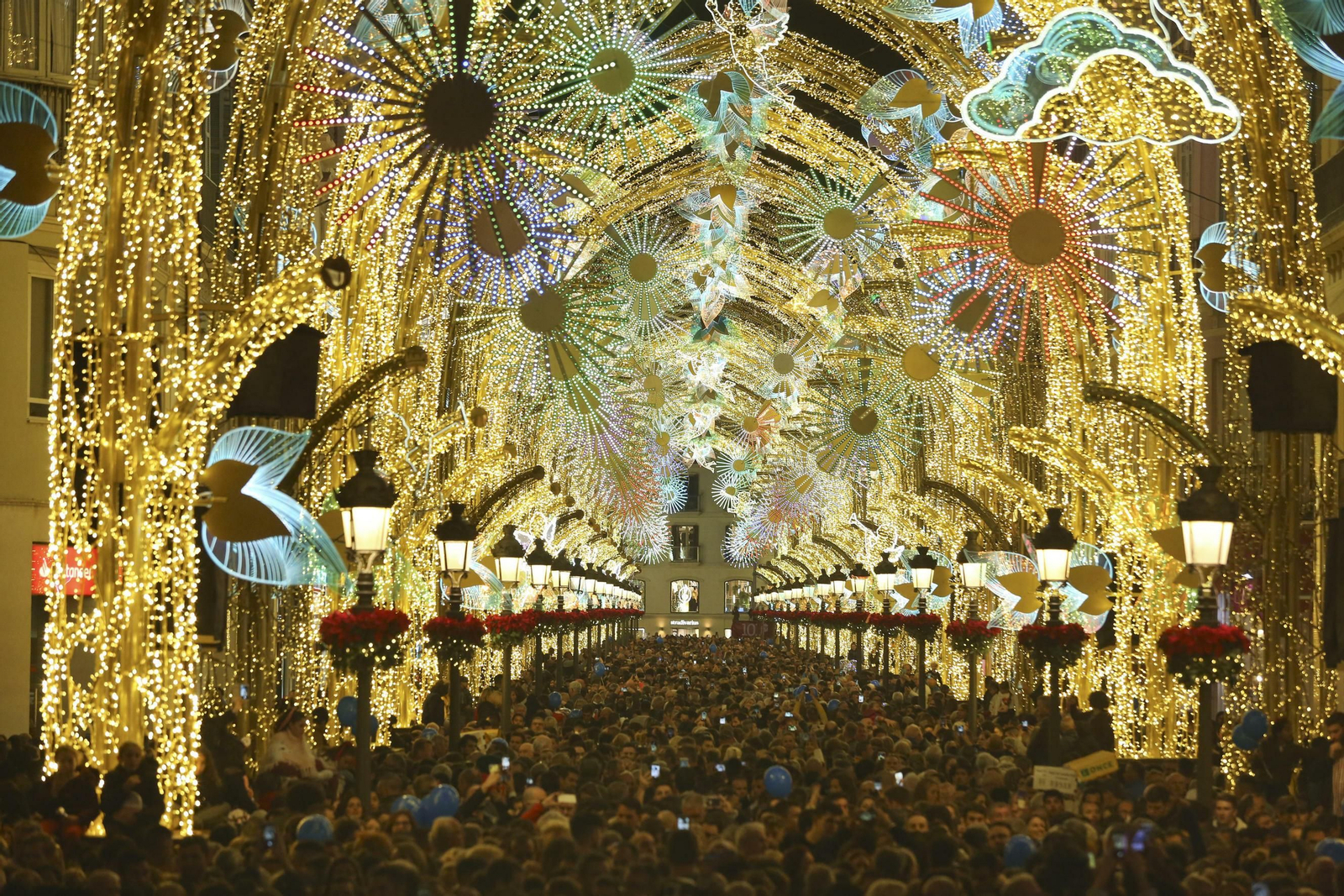 Las fotos de las luces de Navidad en Málaga Las fotos de las luces de Navidad en Málaga