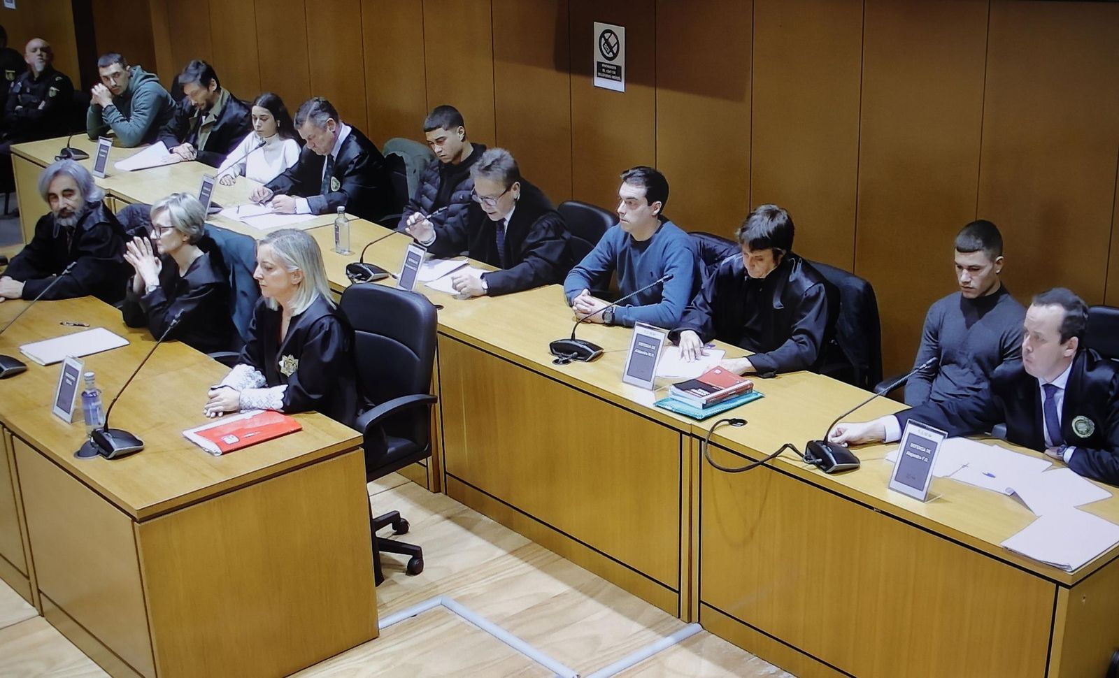 Los acusados en el caso del crimen de Samuel Luiz.