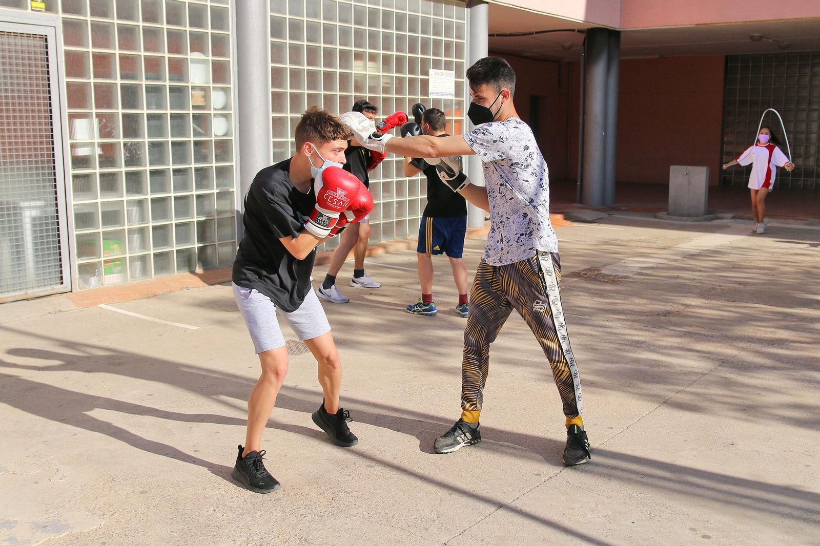 Fotogalería del entrenamiento del Almería Boxing.