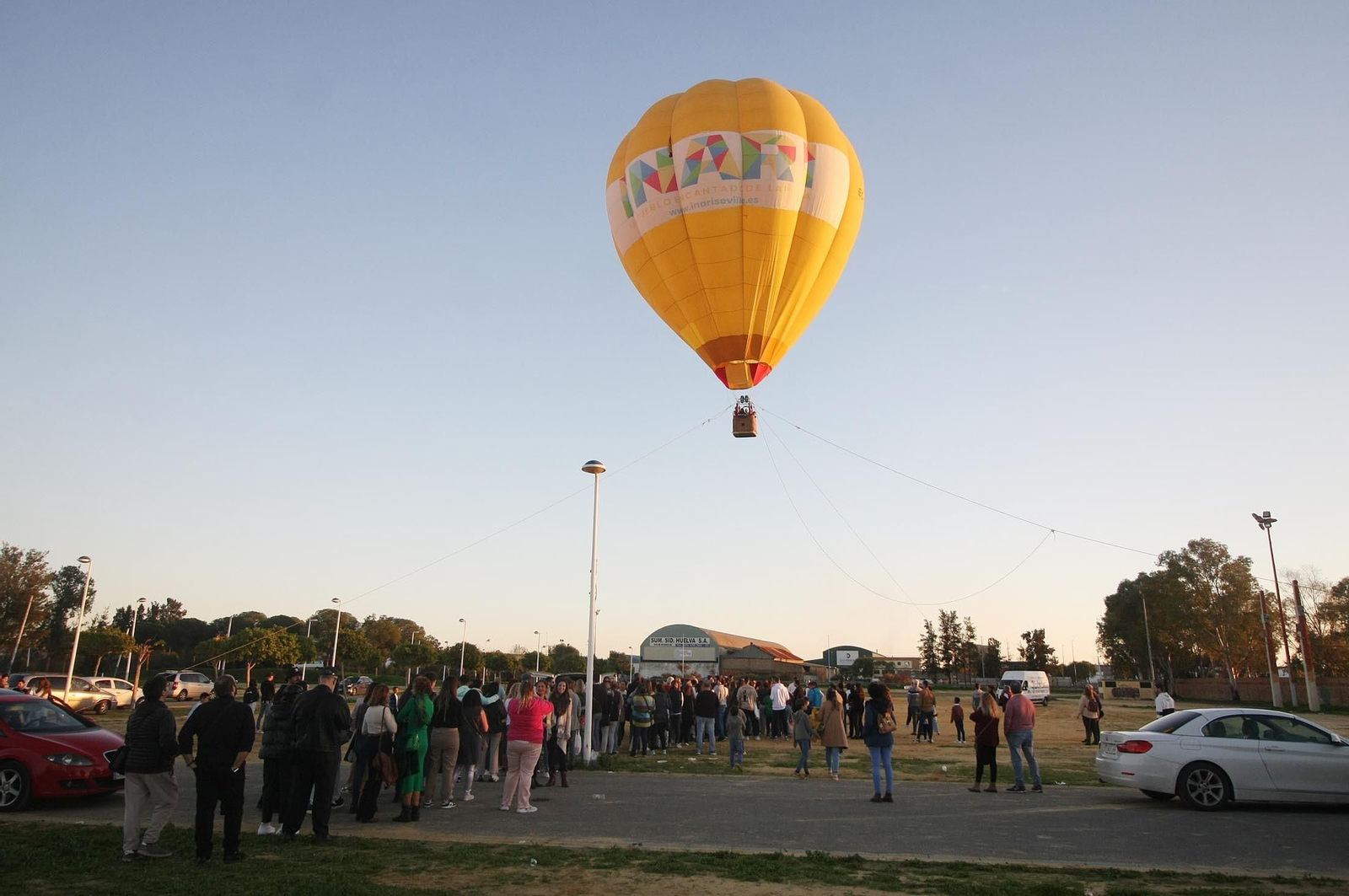 Imágenes del vuelo del globo aeroestático  en Huelva