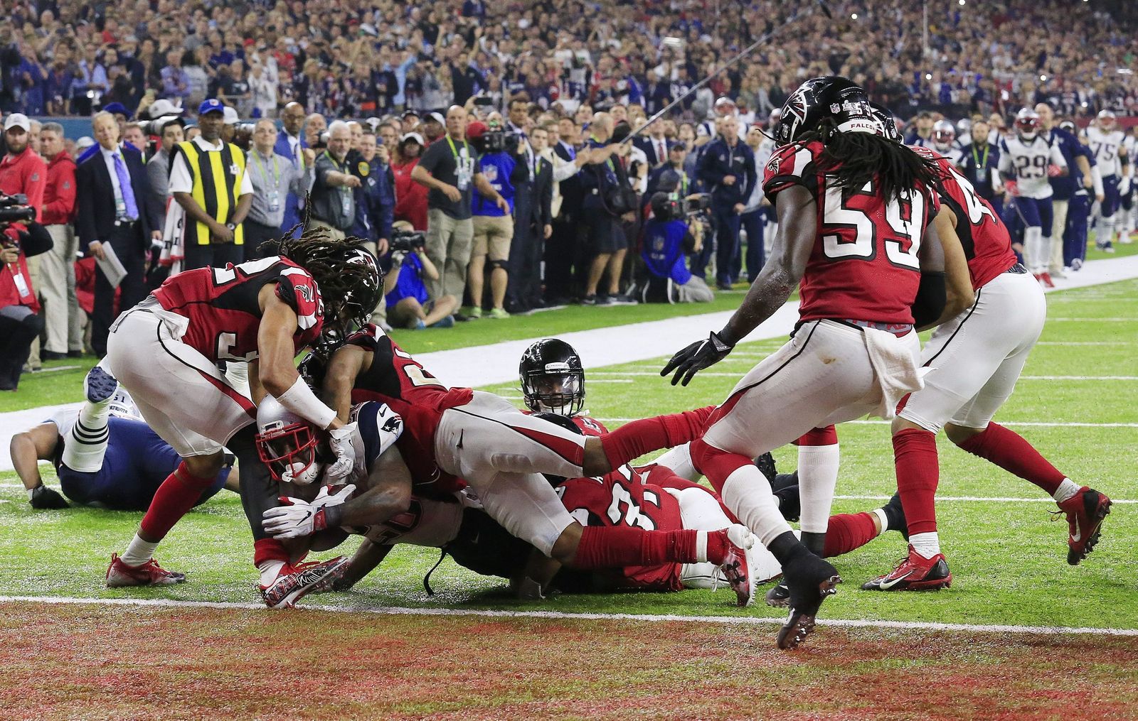 La final de la Super Bowl entre los Patriots y los Falcons