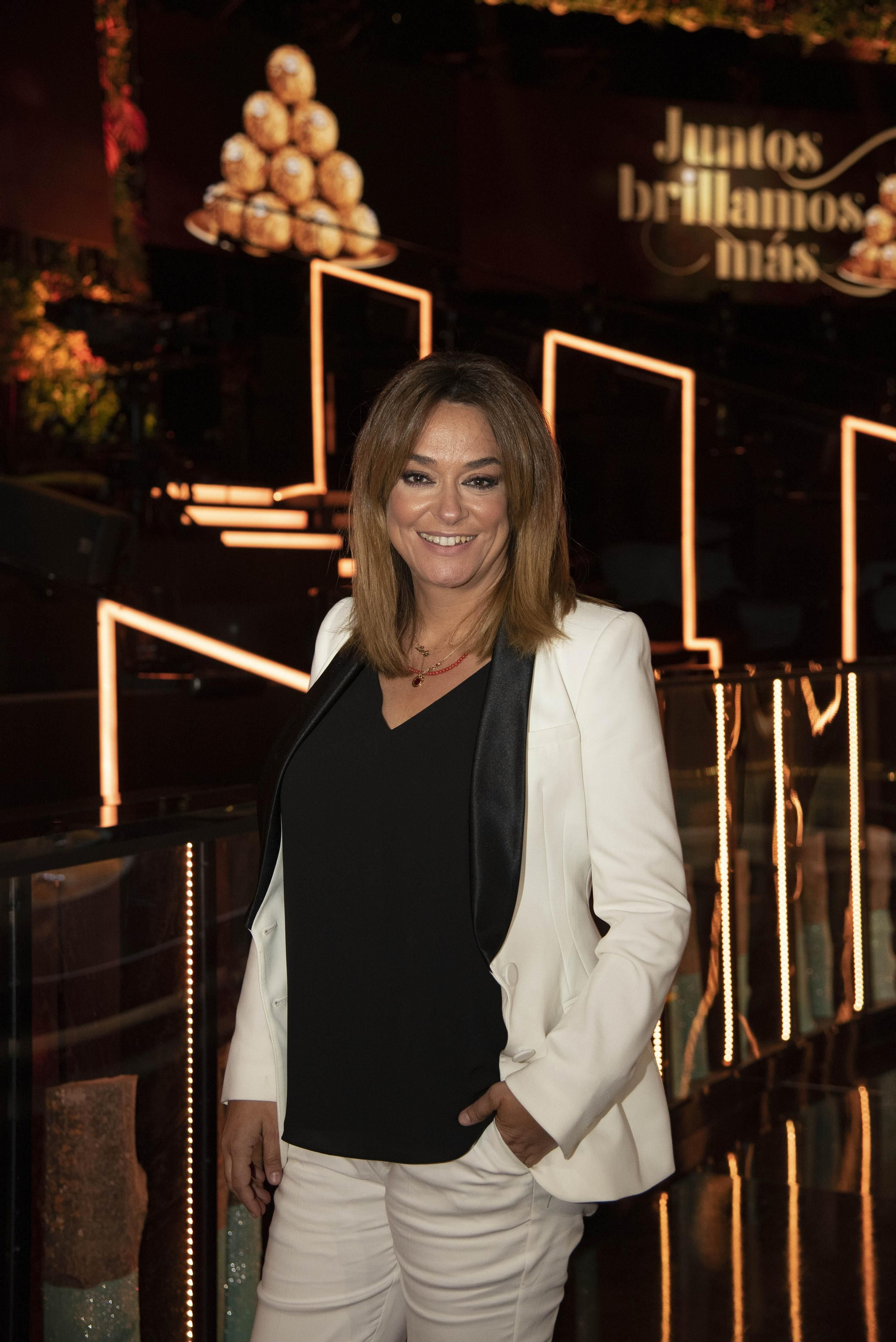 Toñi, en la presentación de 'Juntos brillamos más', de Ferrero.