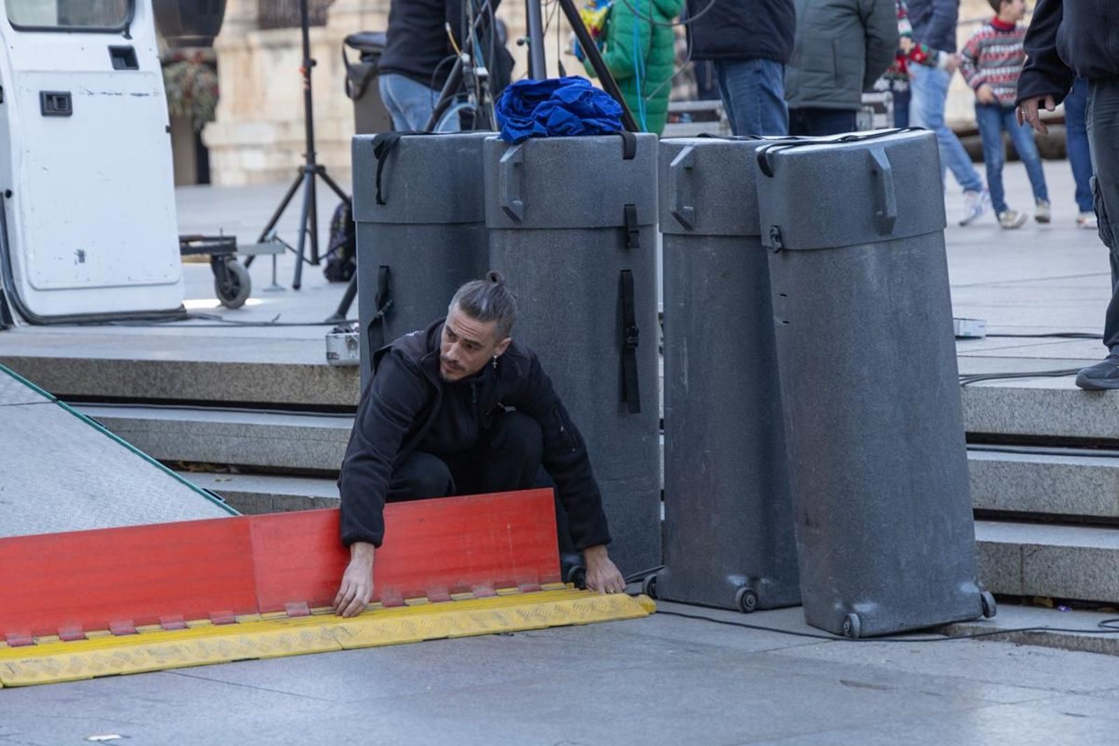 El trabajo tras las campanadas de Canal Sur en la Plaza de Santa María