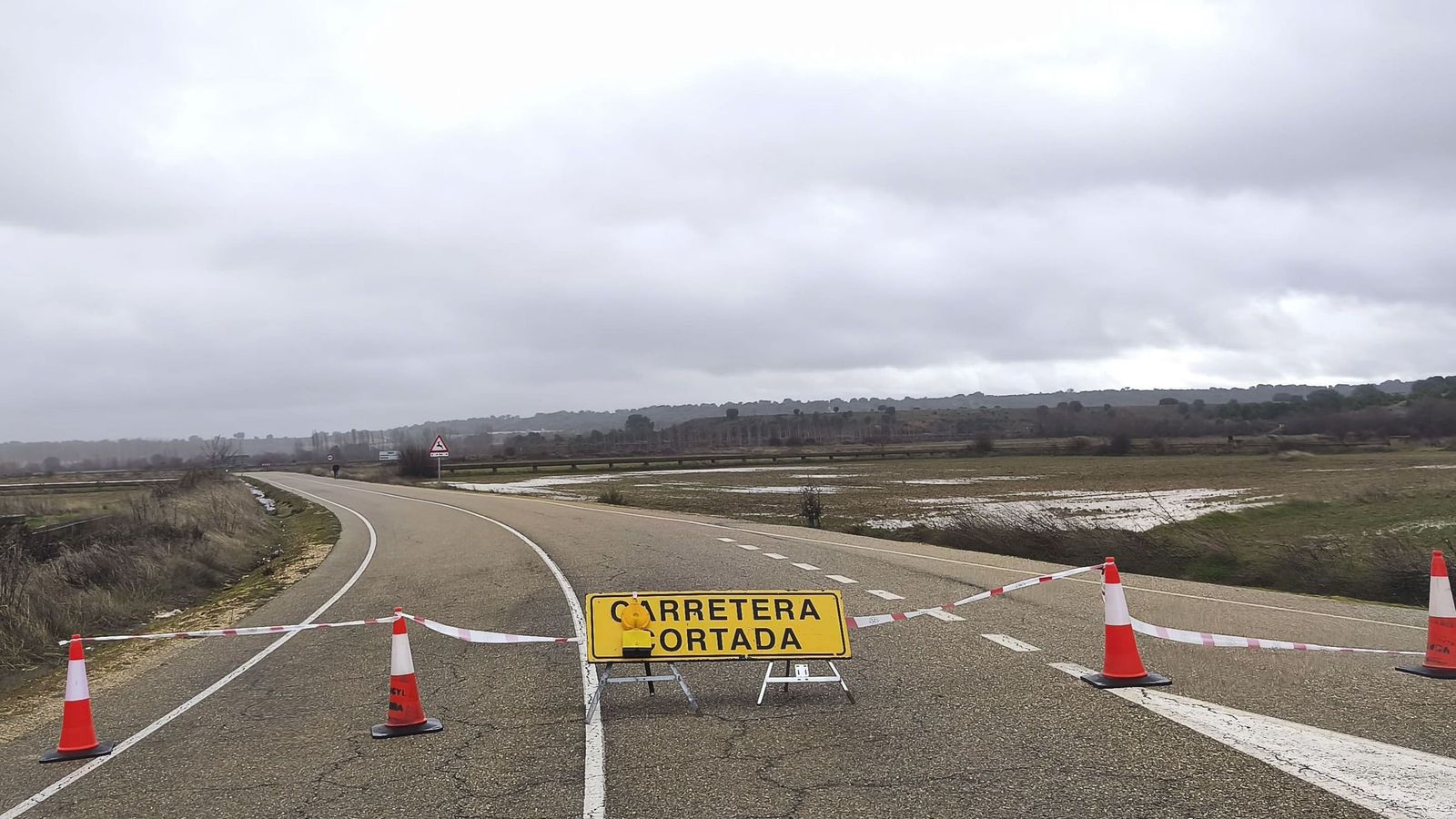 UN tramo cortado de la A-44 en Jaén.