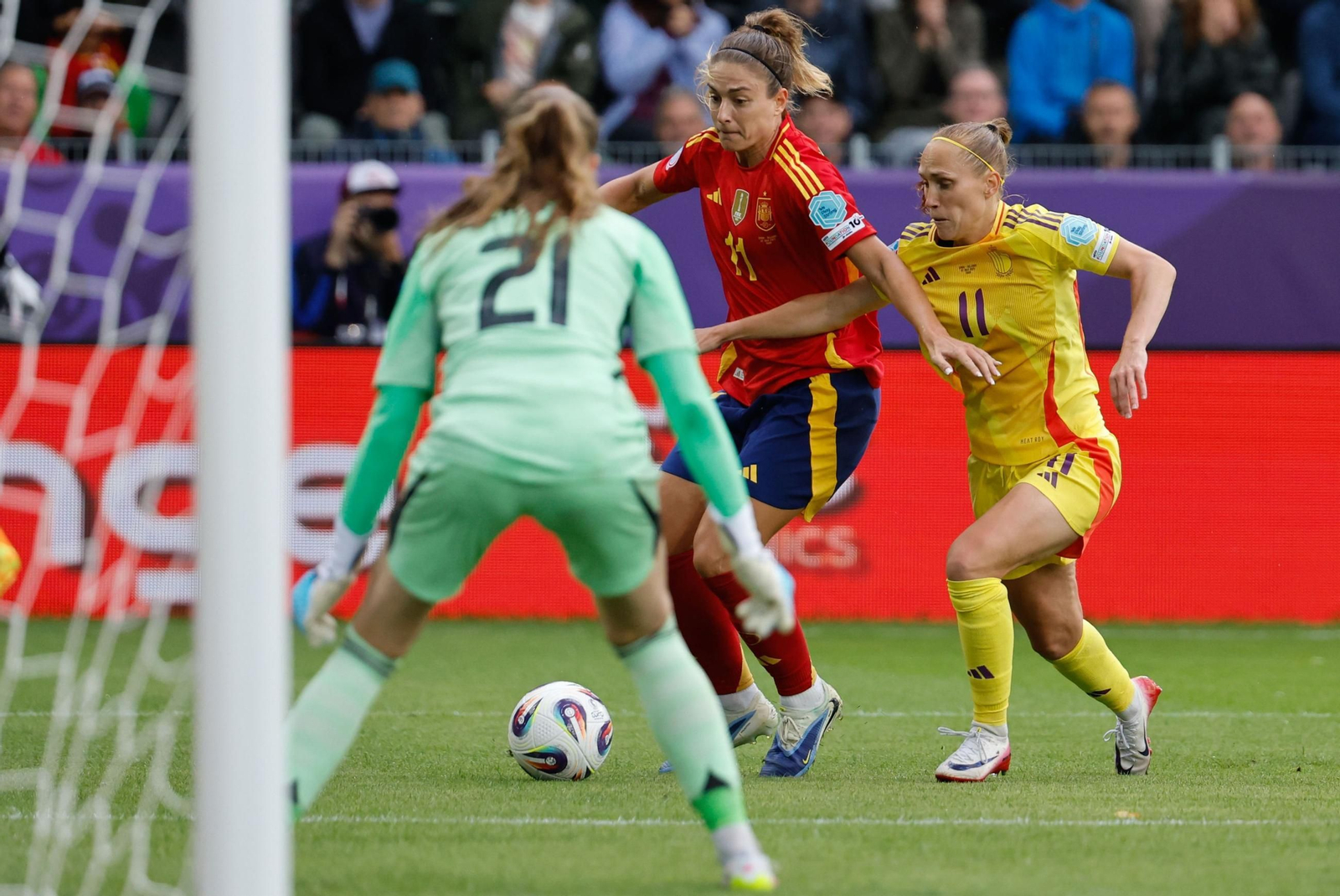 Las fotos de la goleada de España sobre Bélgica en la Eurocopa femenina