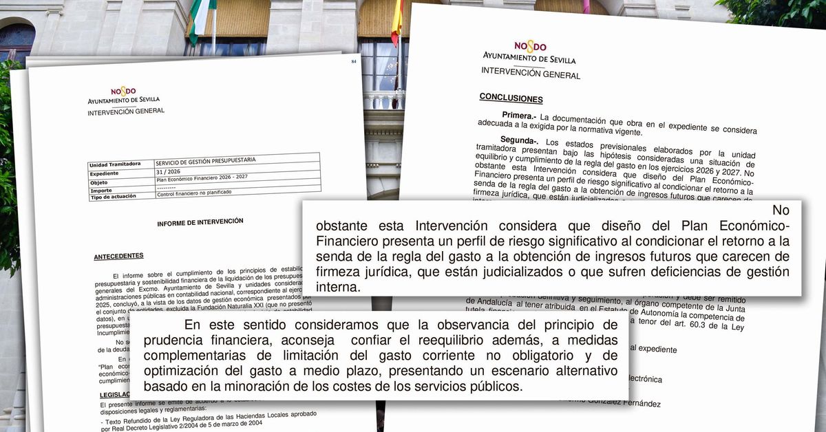 El déficit de 25,2 millones del Ayuntamiento de Sevilla en 2025 obliga ...