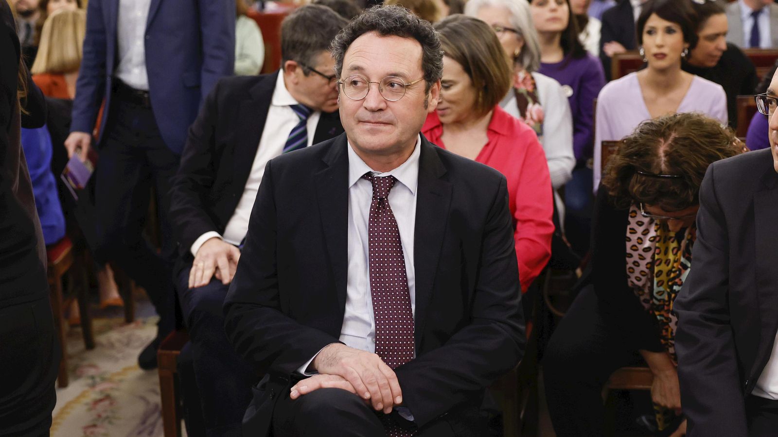 Álvaro García Ortiz, este miércoles en el Congreso en un acto ligado al 8-M