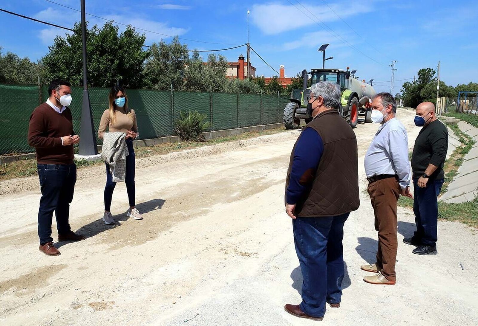 Jesús Alba, en la visita a El Mojo Gallardo.