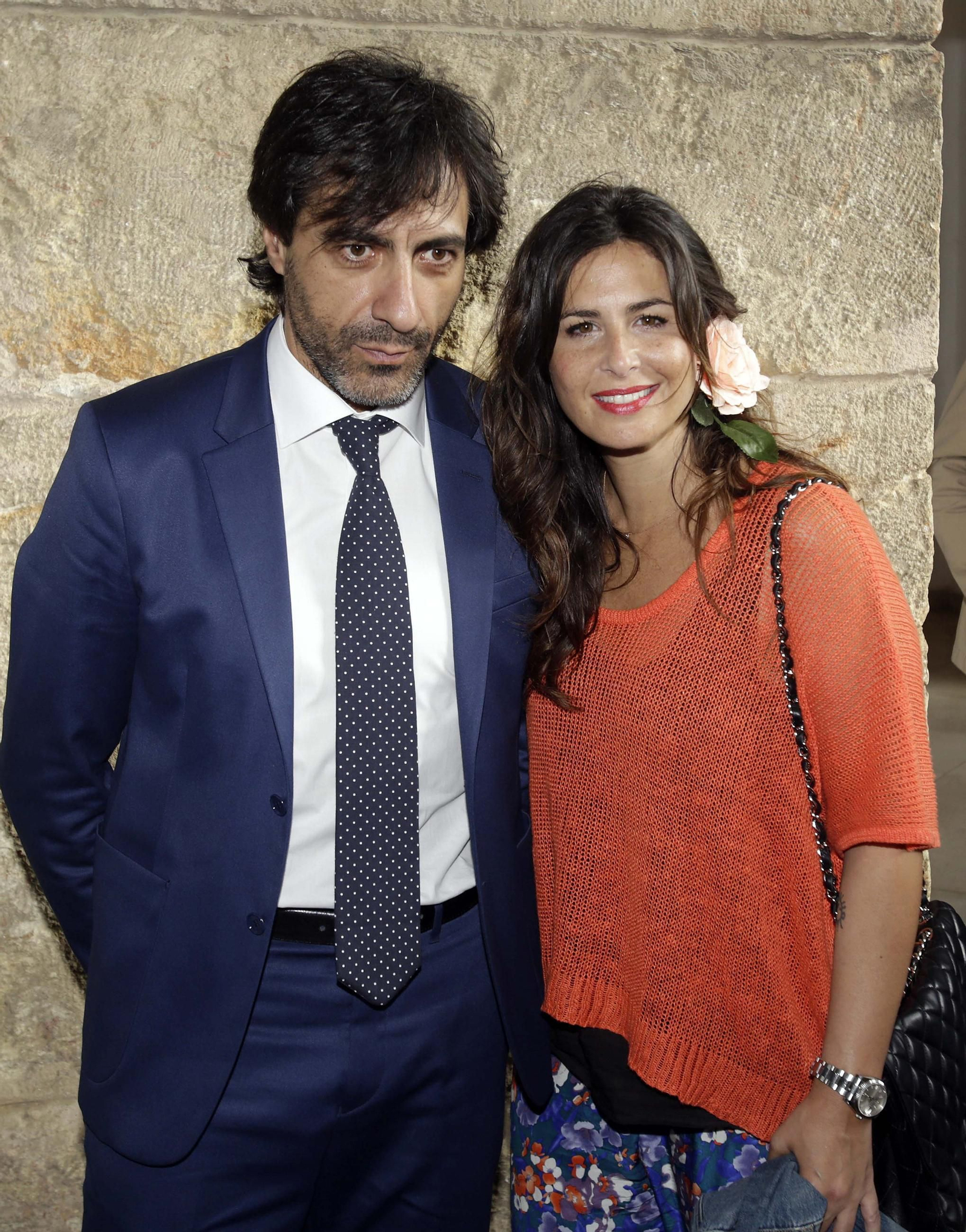 Juan del Val y Nuria Roca antes de acudir a la Maestranza en la Feria de Abril de 2015