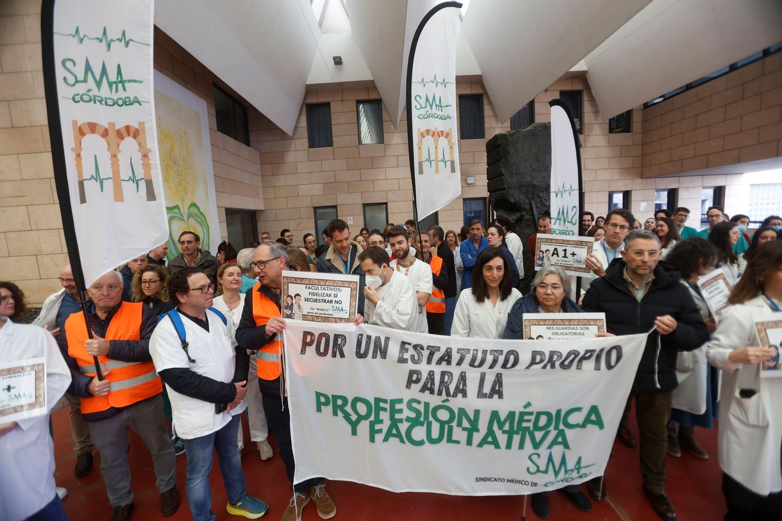 La concentración de médicos en contra de la reforma del Estatuto Marco, en imágenes