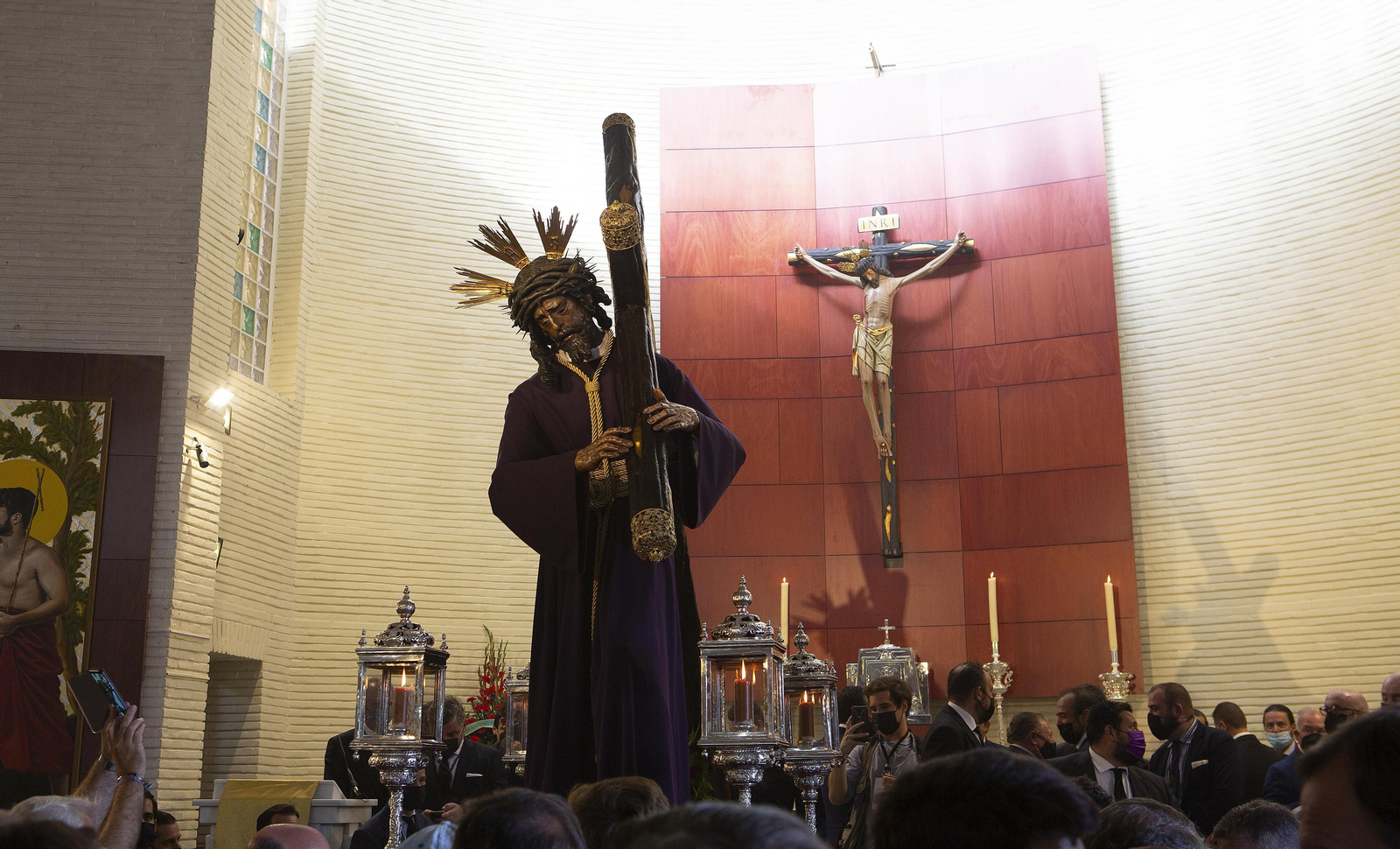 Las Señor del Gran Poder en la parroquia de la Candelaria.