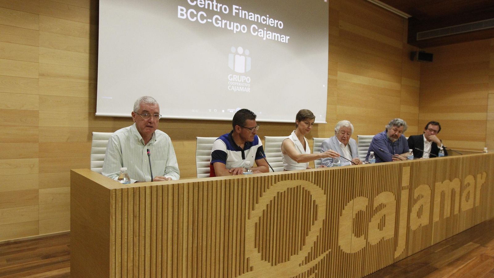 Manuel Gutiérrez Navas, Manuel Giménez, Mercedes Aranda y los arquitectos Gerardo, Mateo y Marcos Ayala.