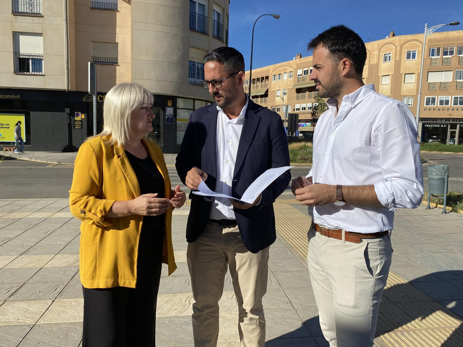 Los miembros del PP Arturo Vergara, Antonio Mancilla y Celia Santiago