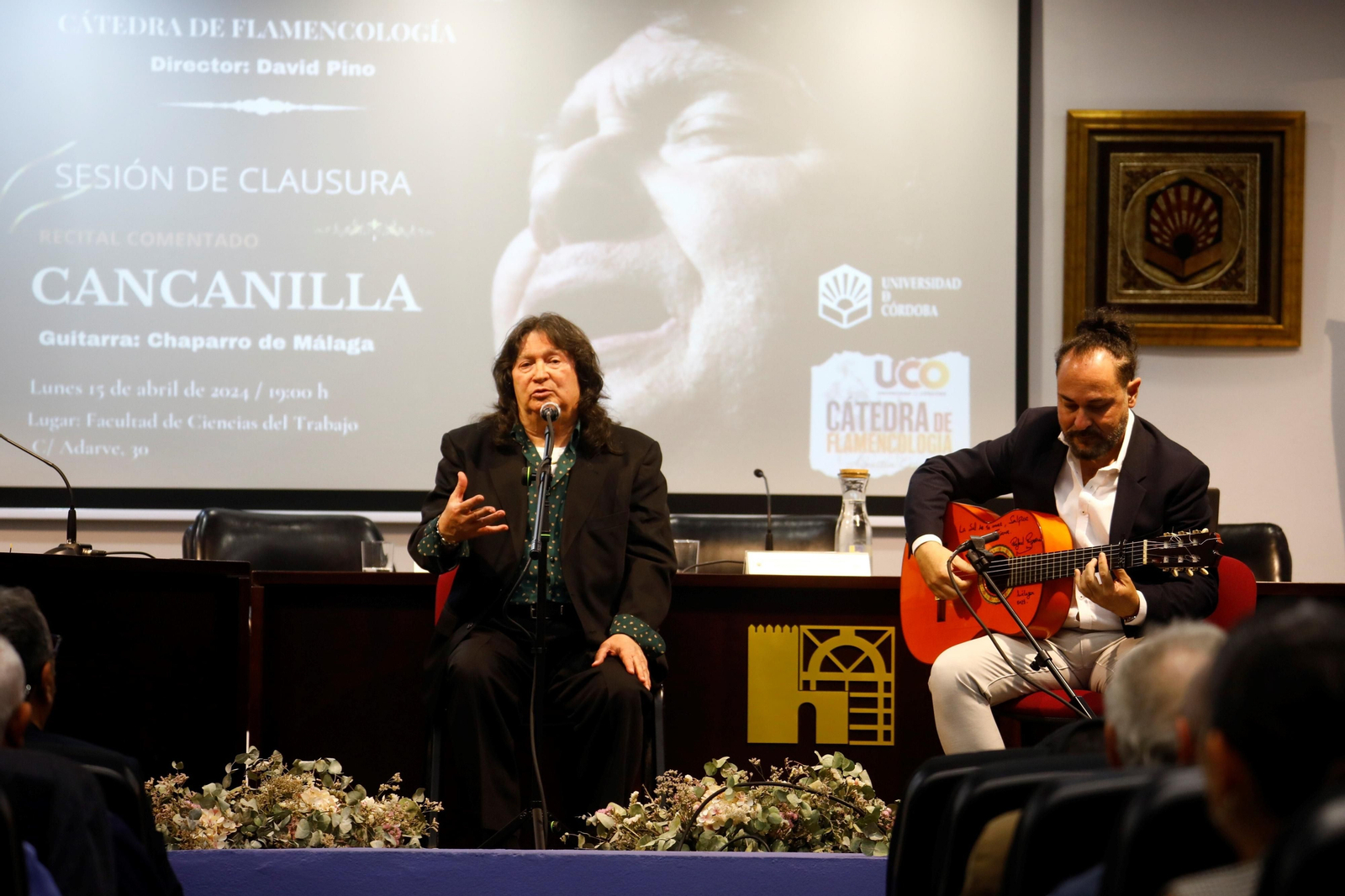 Cancanilla y Chaparro de Málaga protagonizan el acto de clausura de la Cátedra de Flamencología