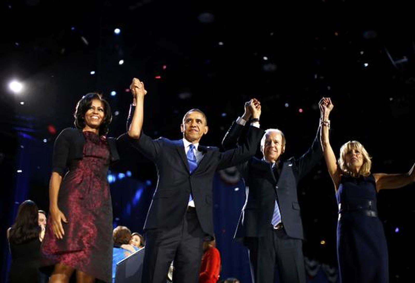 Obama y Biden con sus esposas.

Foto: Reuters