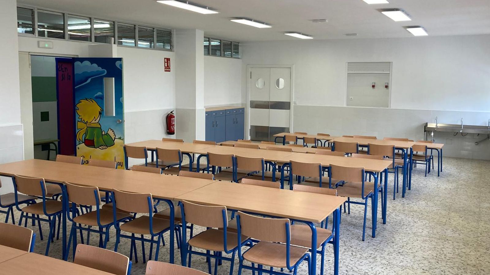 El comedor del colegio Arana Beato, una de las novedades de este nuevo curso. El comedor del colegio Arana Beato, una de las novedades de este nuevo curso.