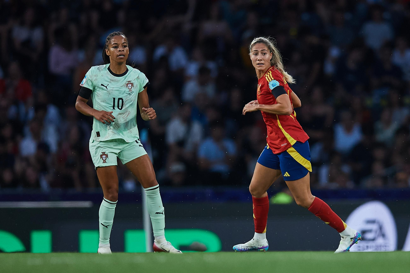 Las fotos del España - Portugal en la Eurocopa femenina
