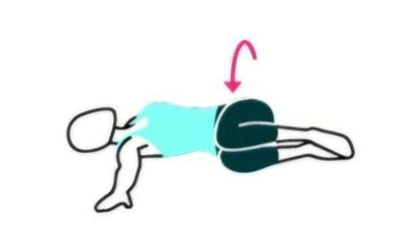 Giro de columna tumbado con rodillas flexionadas 2