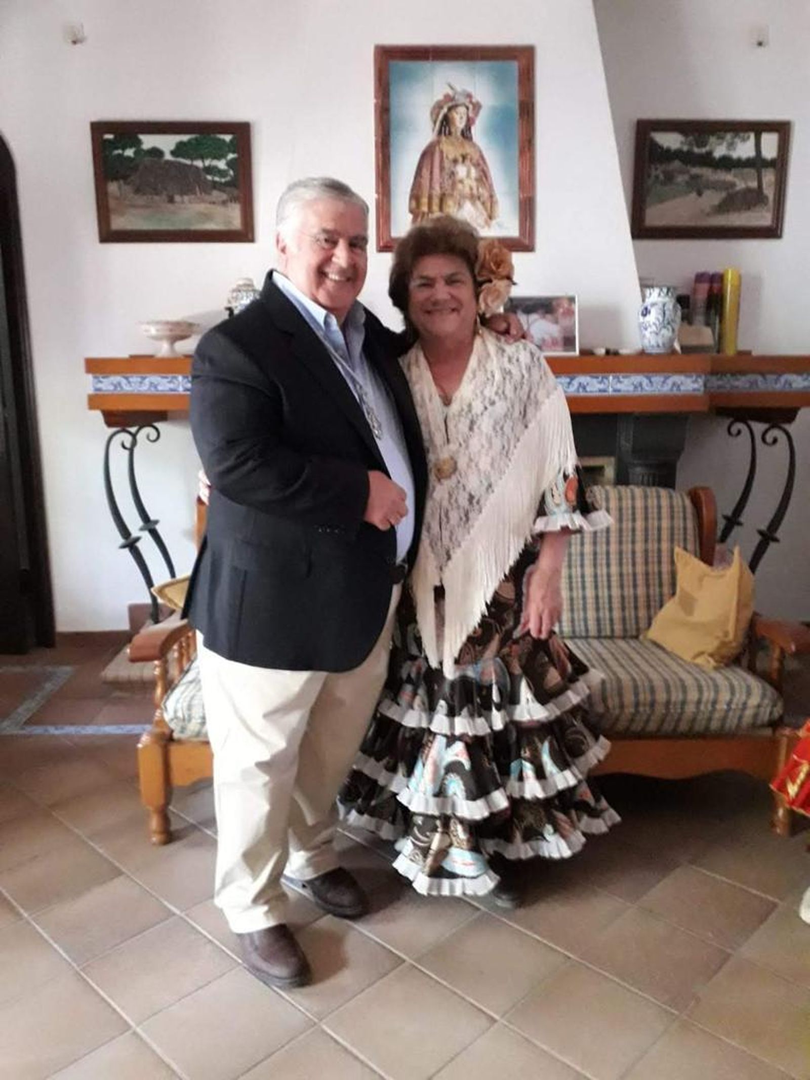 José Butrón, junto a su mujer, María Velázquez.