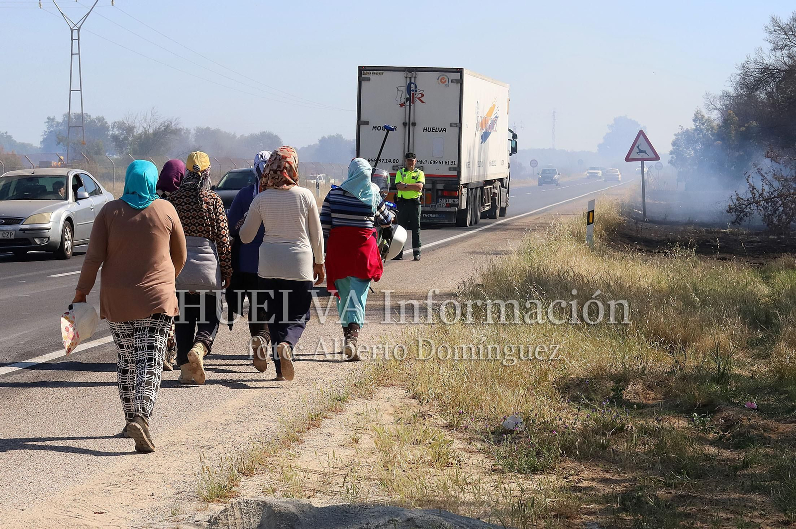 Imágenes del incendio en Doñana