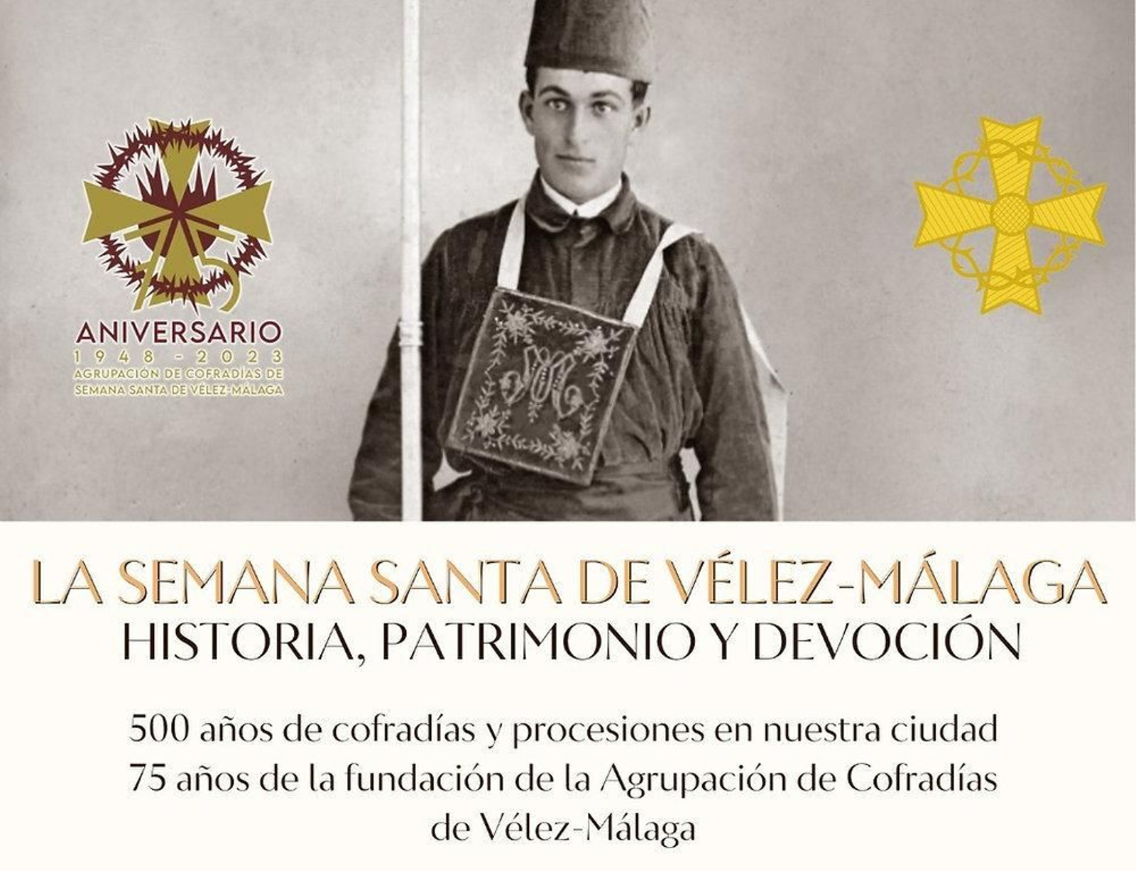 Cartel de la presentación de la enciclopedia cofrade de Vélez-Málaga