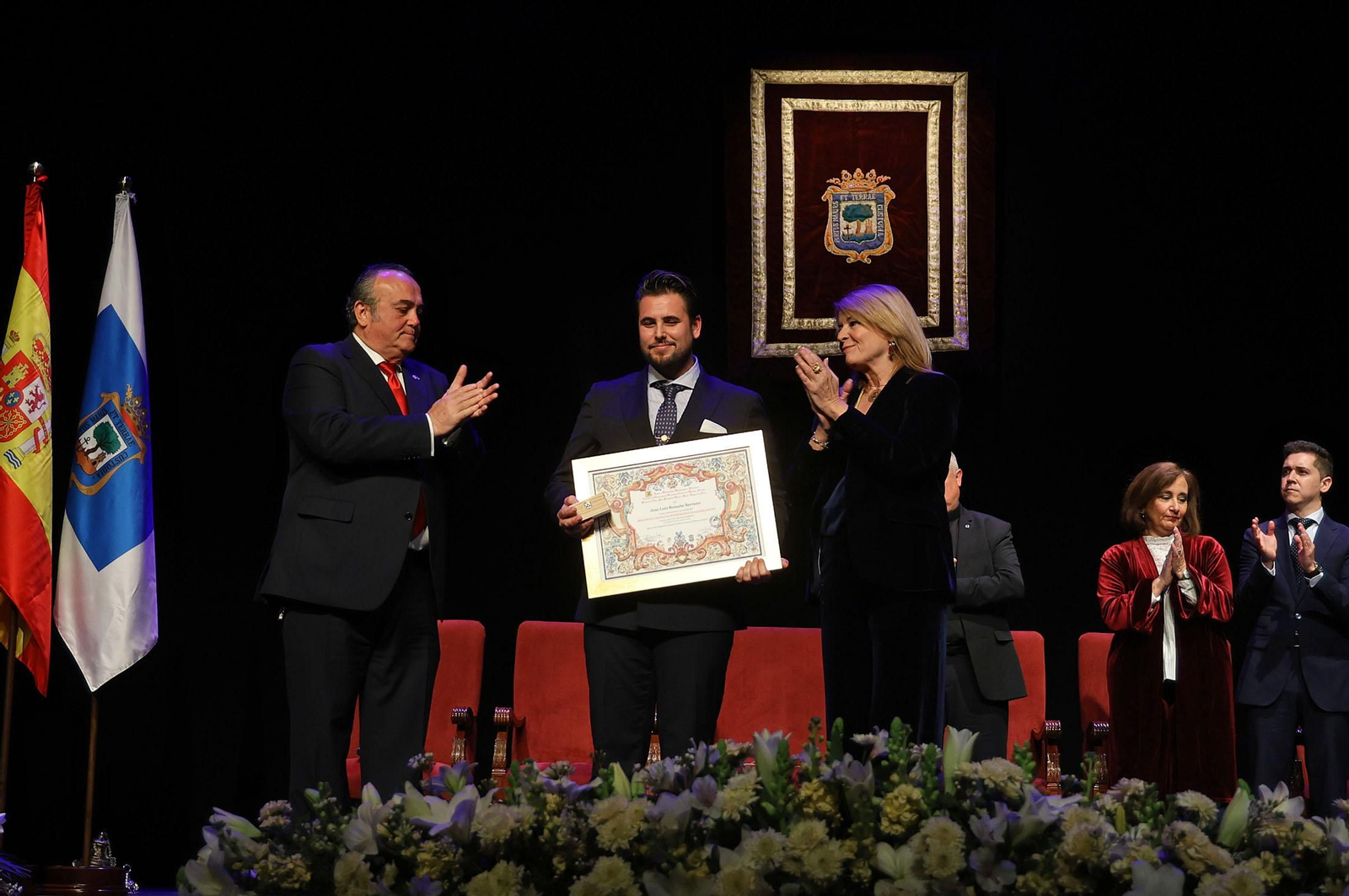 Pepelu Bonaño pregona a San Sebastián en el Gran Teatro de Huelva, en imágenes