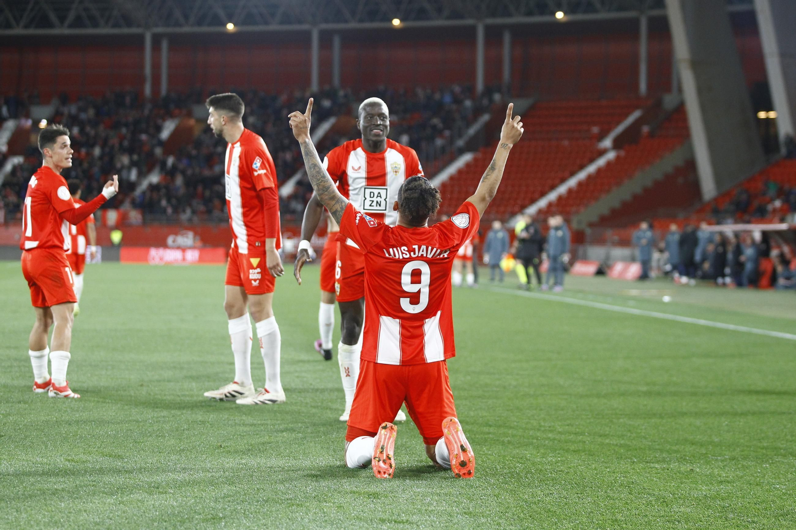 El partido U.D. Almería-C.D. Leganés de Copa del Rey, en imágenes