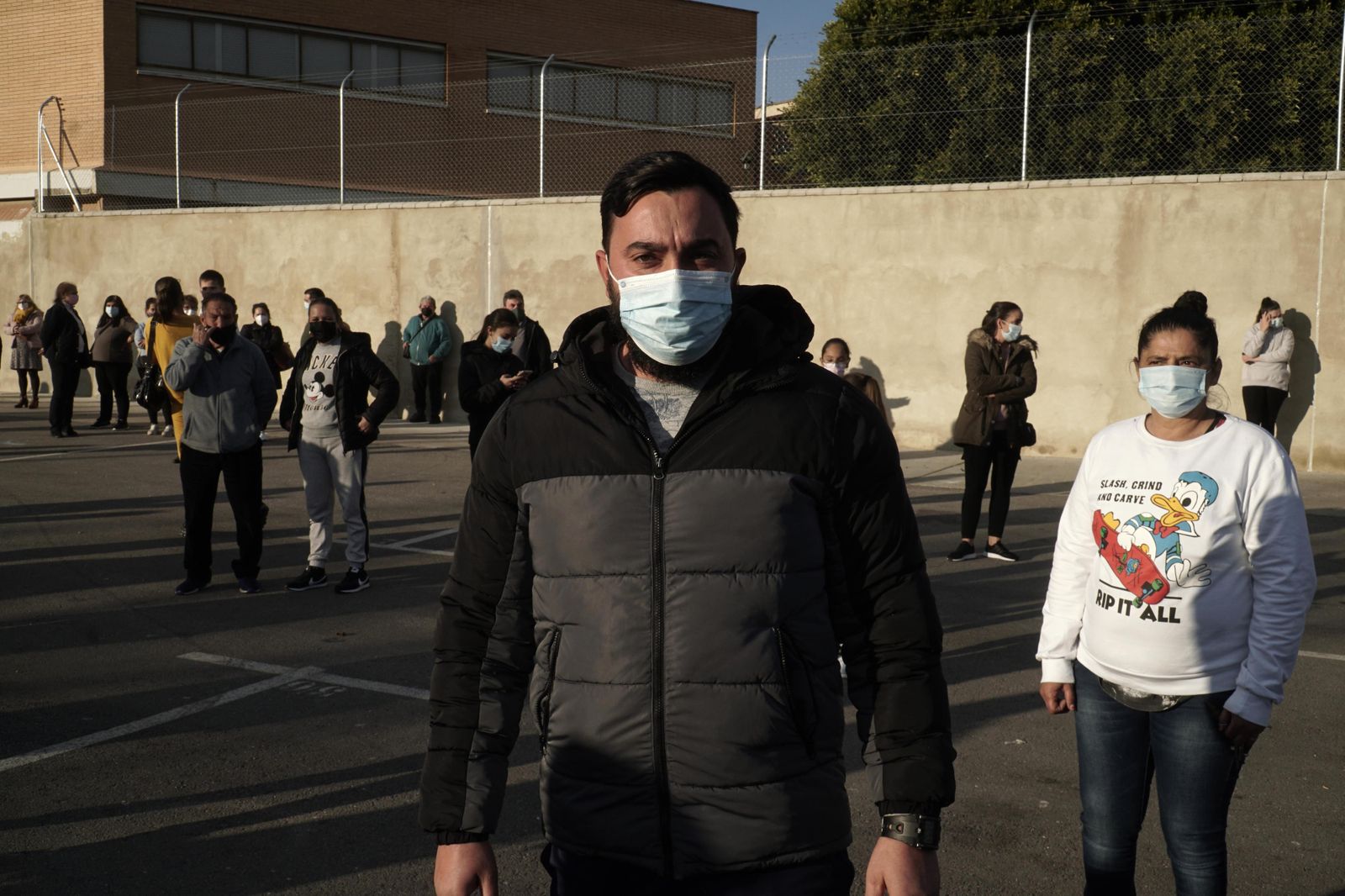 José Ramón, de Torreblanca, durante las protestas por los cortes de luz el pasado enero de 2021.