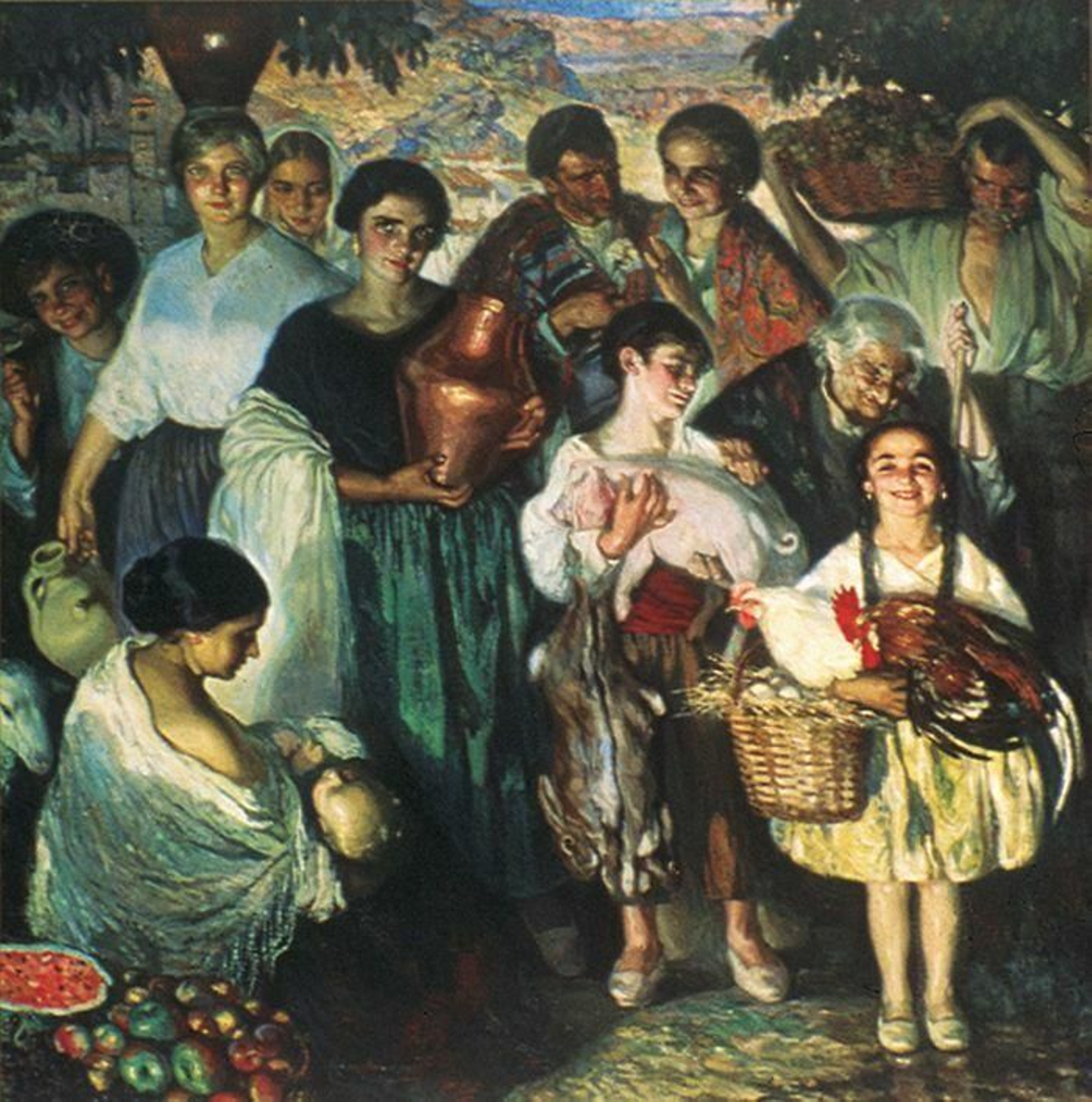 La obra 'Al Mercado' de José Cruz Herrera.