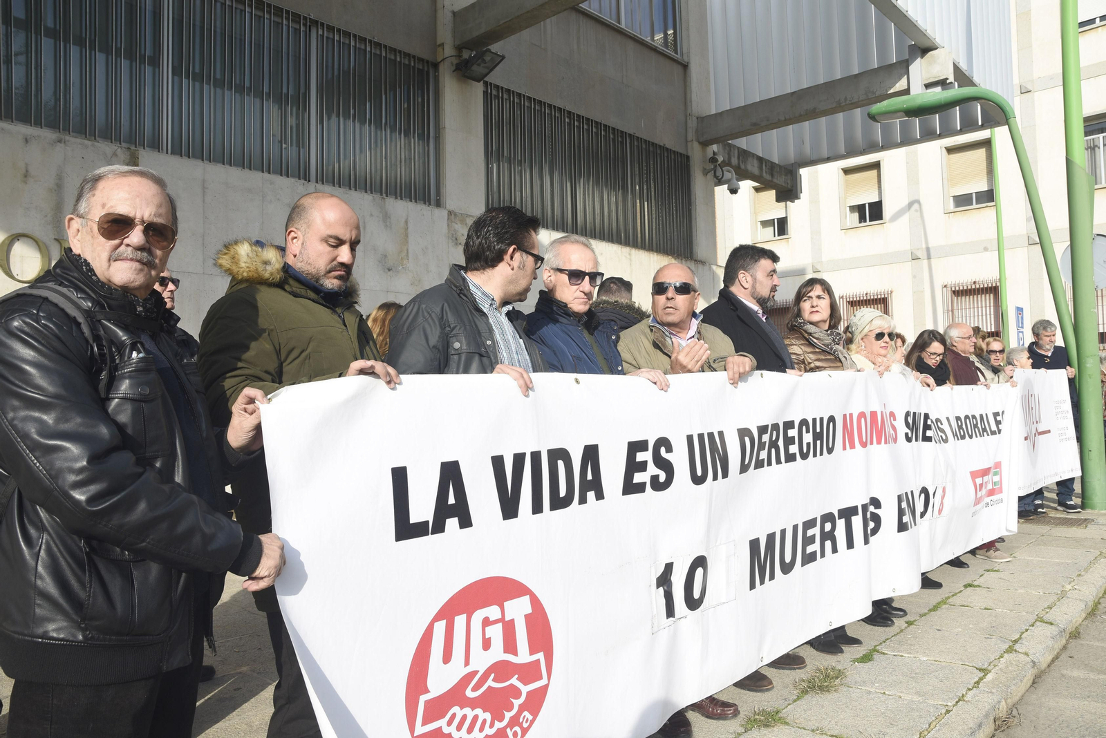 Concentración de los sindicatos el pasado diciembre.