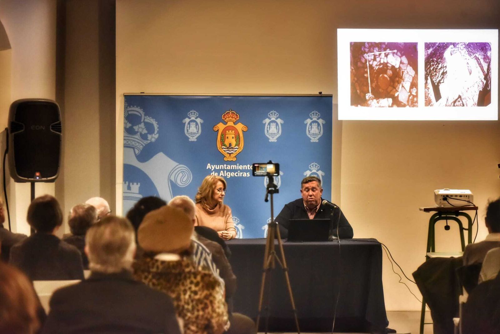 Un momento de la conferencia de David Martín.