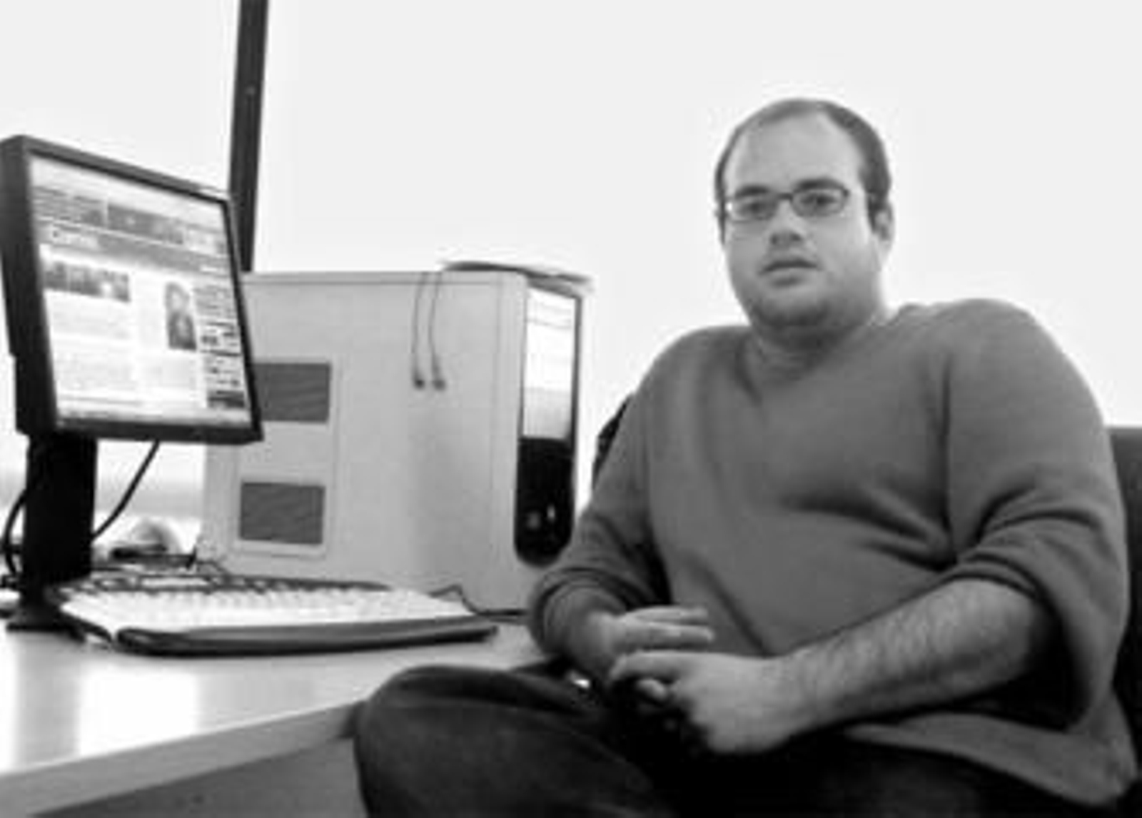 Bernardo Ruiz, ayer en la redacción del diario El Correo de Andalucía, en Sevilla.