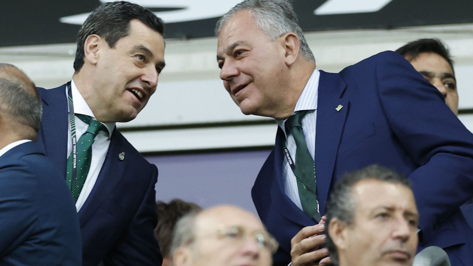 Juan Manuel Moreno y José Luis Sanz en una imagen de 2025.