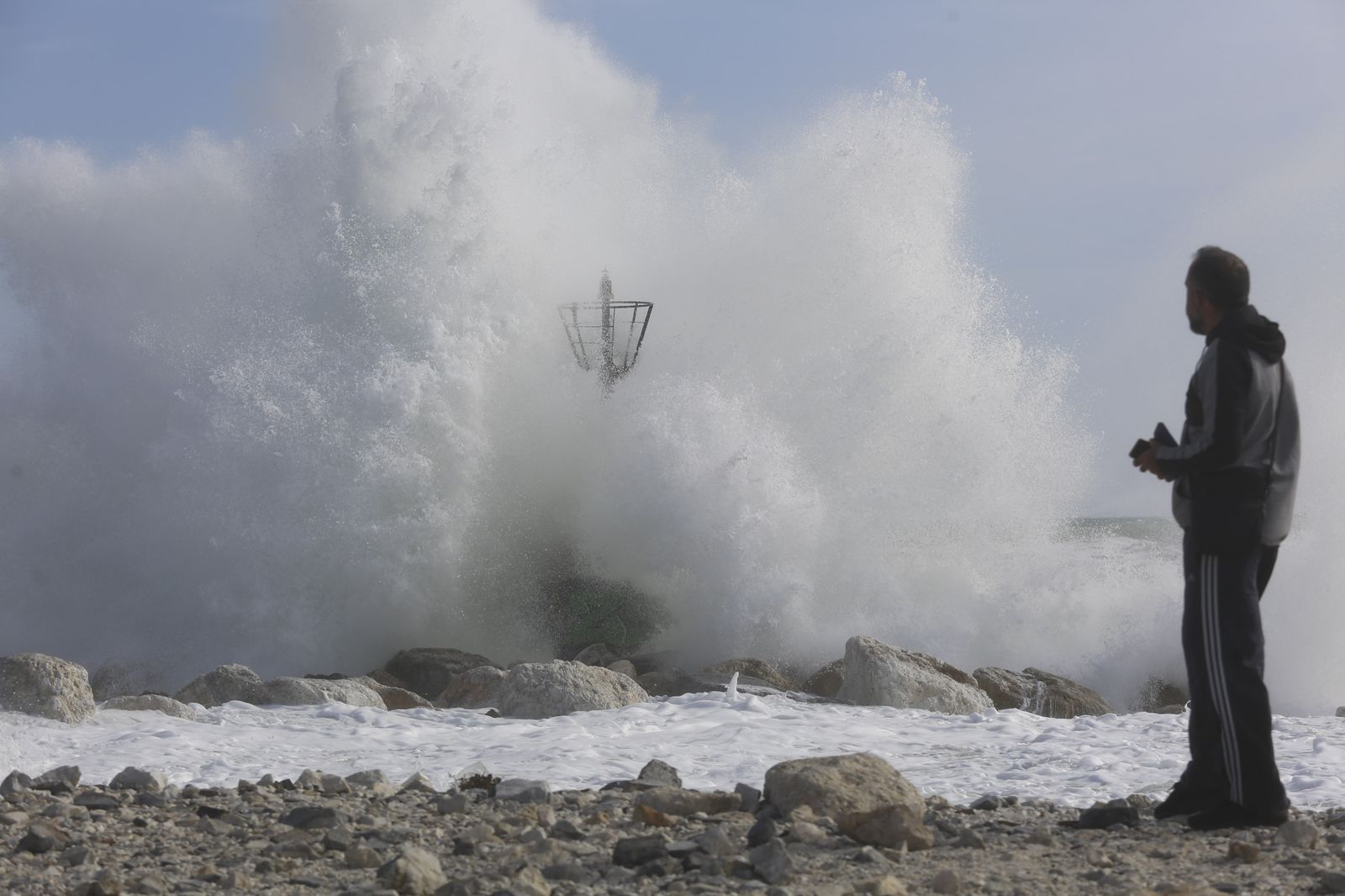 Fotos del temporal de levante en la costa de Málaga