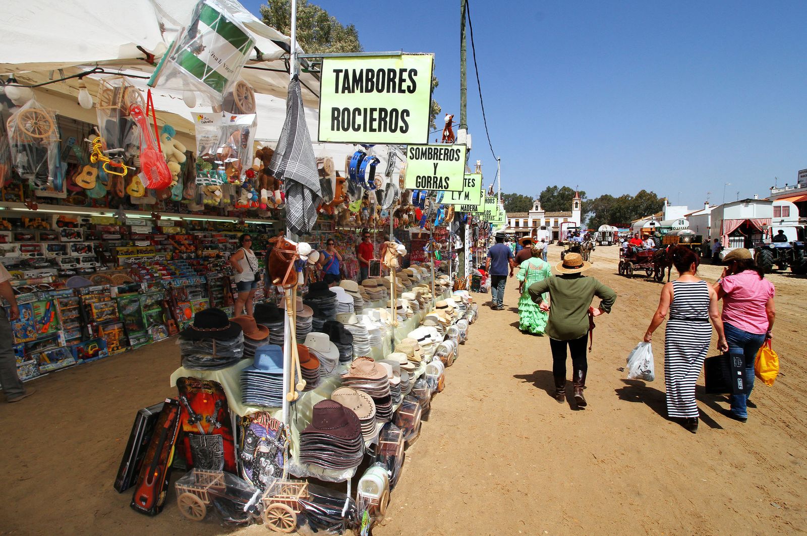 Ambiente en la aldea del Rocío.