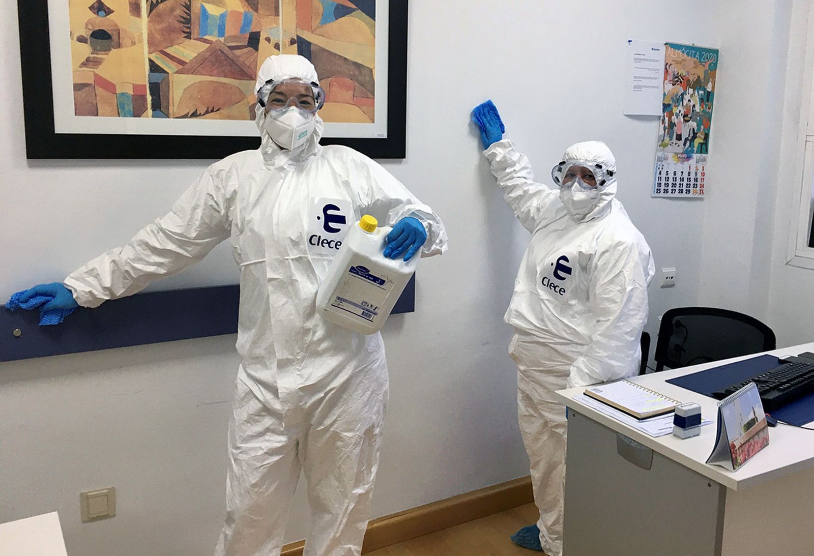 Limpieza y desinfección en la ONG Accem Almería.