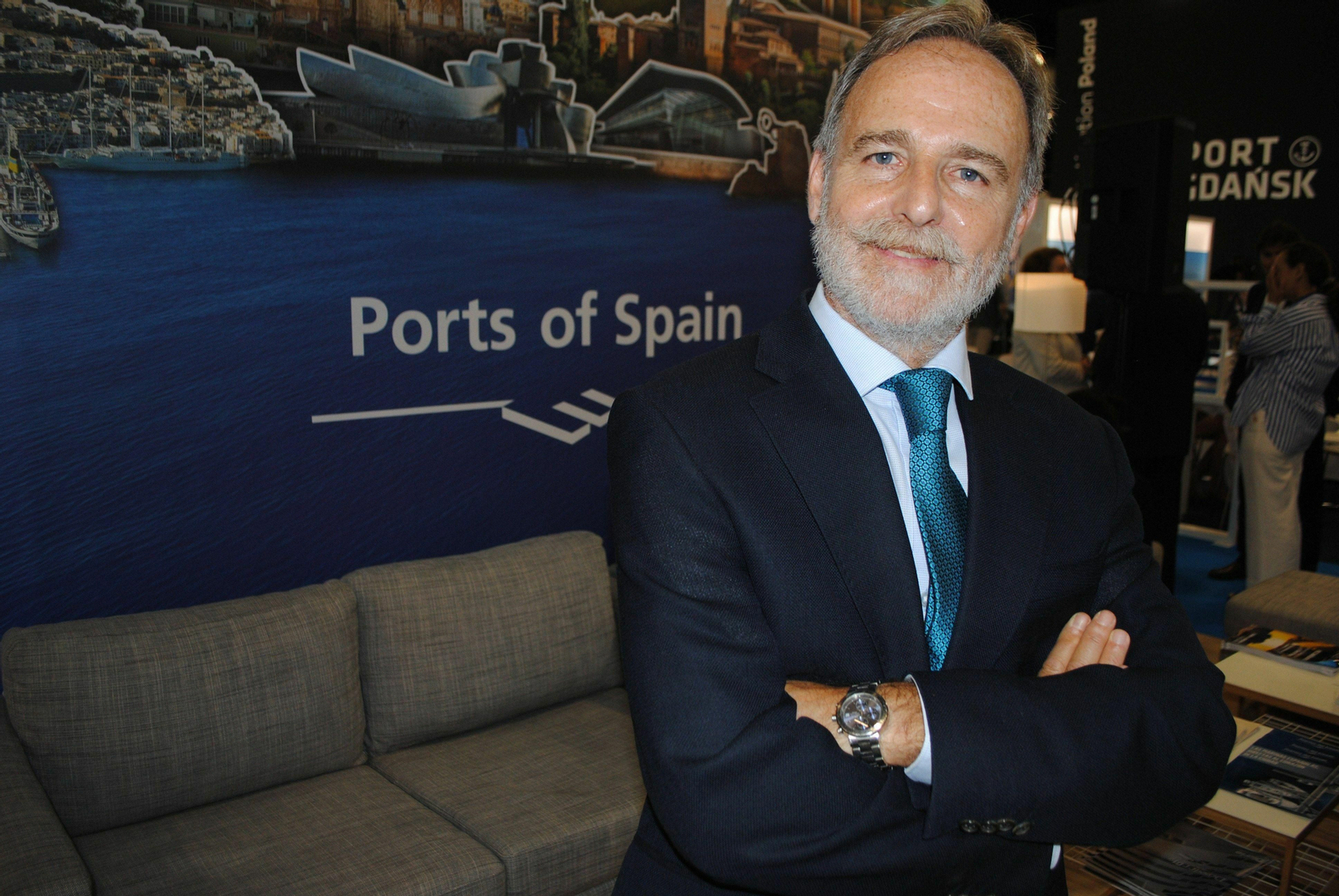 Salvador de la Encina, en la feria Seatrade Cruise Global, en el Centro de Convenciones de Miami Beach, Florida (EEUU).