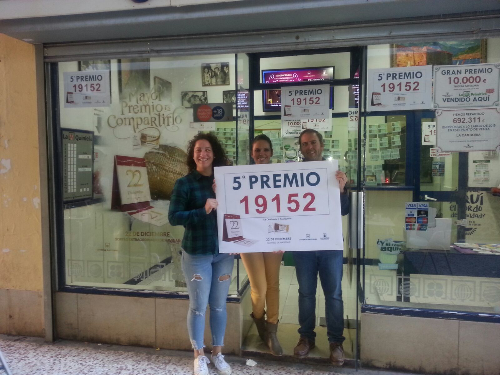 Los premiados en la Lotería de Navidad en Málaga