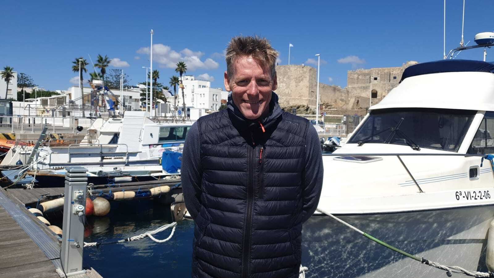 El británico Christopher Murray, en Tarifa.