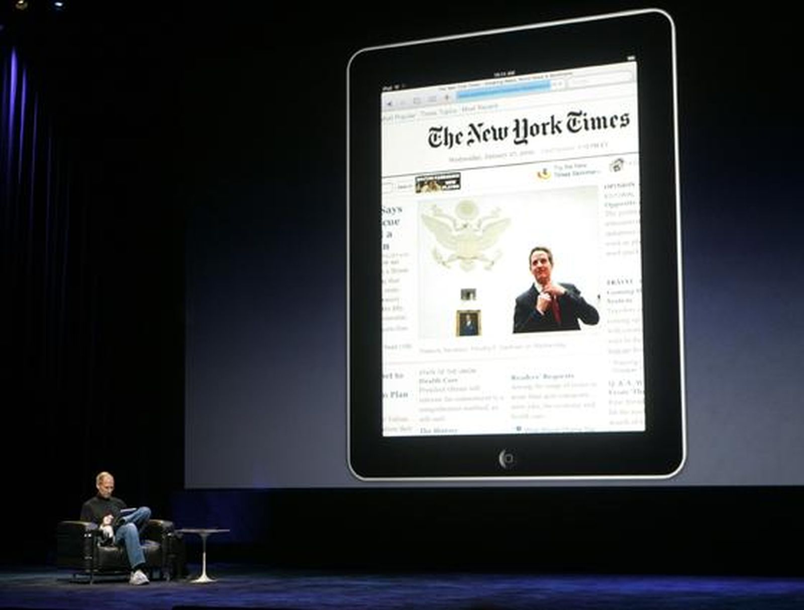 La edición digital de 'The New York Times', vista en el iPad. / Reuters
