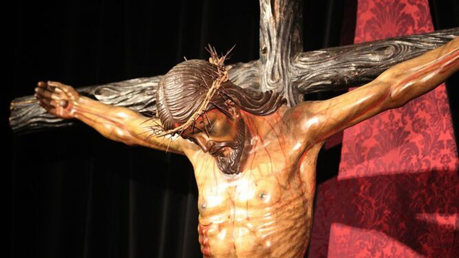 El Santísimo Cristo Mutilado, antes de su restauración.