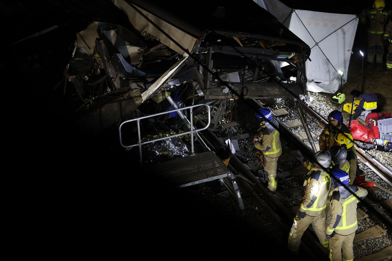 En imágenes, el accidente de tren en Barcelona