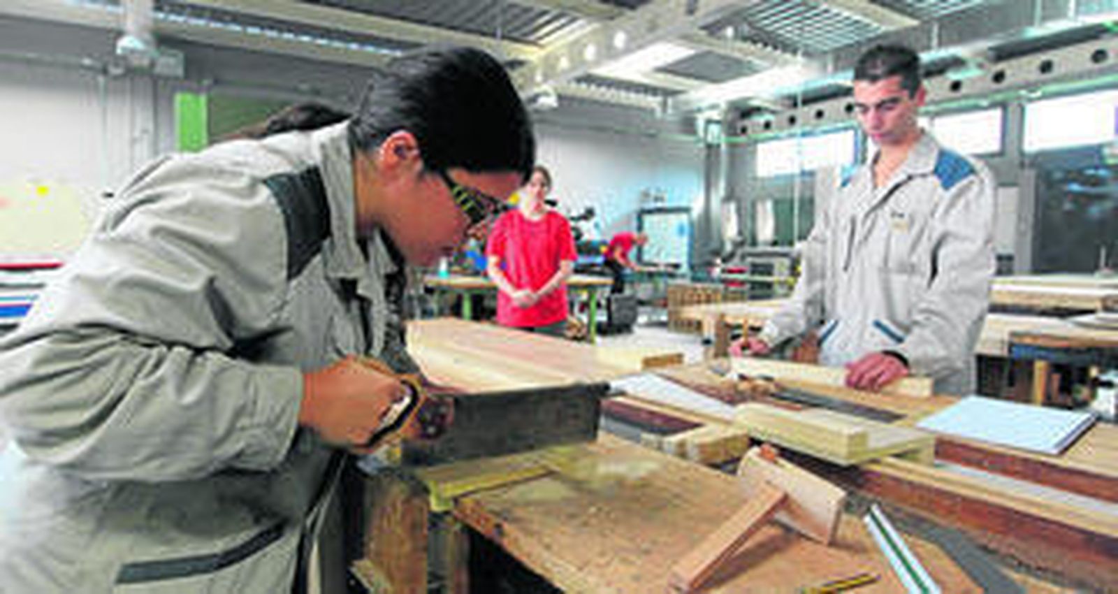 Clase práctica en el instituto granadino Virgen de las Nieves.