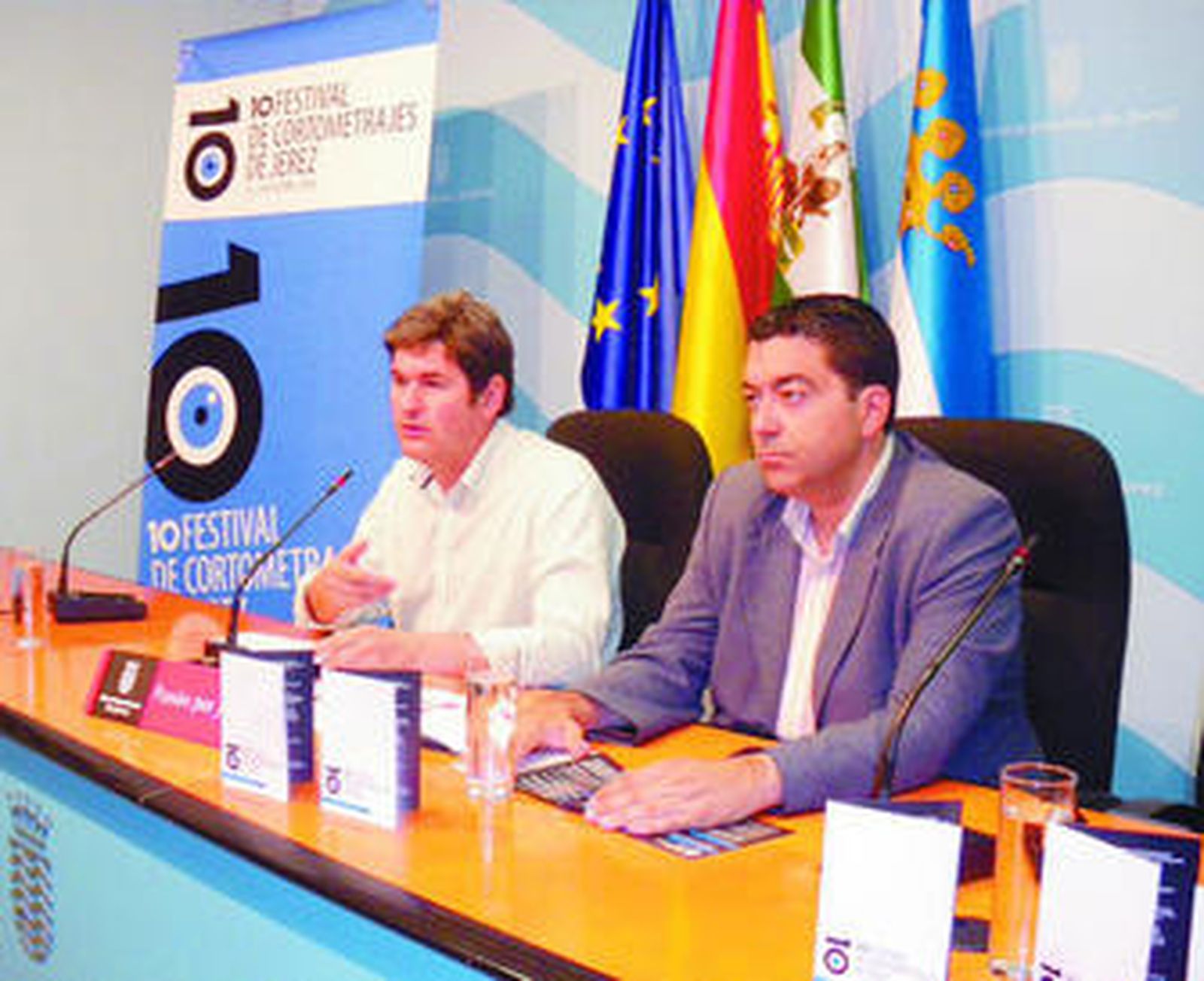 Francisco Benavent y Javier Benítez durante la rueda de prensa de ayer.
