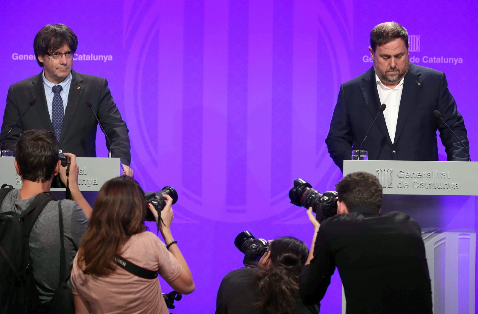 Puigdemont y Junqueras